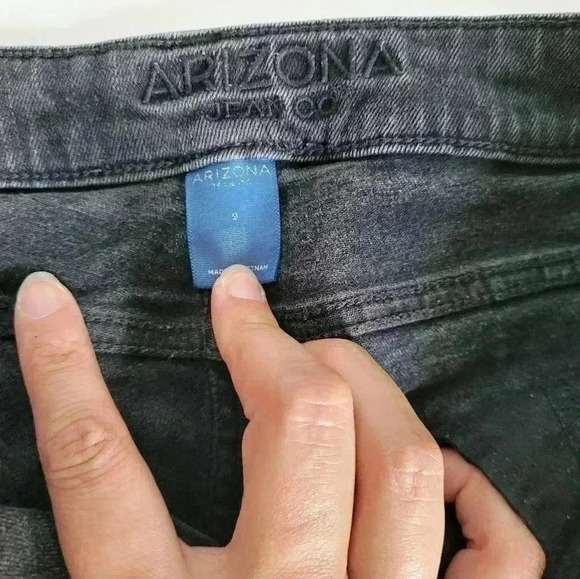 Arizona Black Cut Off Ripped Shorts - Picture 4 of 6